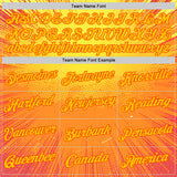 Custom Yellow Orange 3D Pattern Design Anime Inspired Gradient Sportswear Performance T-Shirt