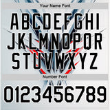 Custom White Black-Red 3D Pattern Design Abstract Shape Sportswear Performance T-Shirt