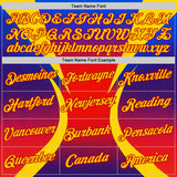 Custom Yellow Purple-Red 3D Pattern Design Gradient Sportswear Performance T-Shirt