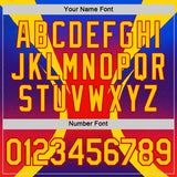 Custom Yellow Purple-Red 3D Pattern Design Gradient Sportswear Performance T-Shirt