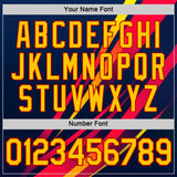 Custom Blue Yellow-Red 3D Pattern Design Gradient Line Sportswear Performance T-Shirt