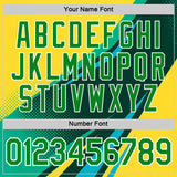 Custom Yellow Grass Green Blue-White 3D Pattern Design Brazil Sportswear Performance T-Shirt