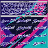Custom Blue Dark Purple Black Pink-White 3D Pattern Design Line Sport Wear Performance T-Shirt