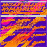 Custom Purple Orange-Yellow 3D Pattern Design Splash Sport Wear Performance T-Shirt