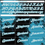 Custom Black White-Panther Blue 3D Pattern Design Abstract Brush Stroke Performance T-Shirt