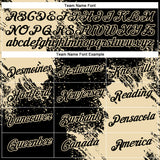 Custom Black Cream 3D Pattern Design Abstract Brush Stroke Performance T-Shirt