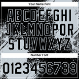 Custom Black Silver 3D Pattern Design Abstract Brush Stroke Performance T-Shirt