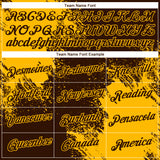 Custom Brown Gold 3D Pattern Design Abstract Brush Stroke Performance T-Shirt