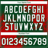 Custom Green White-Red 3D Pattern Design Abstract Brush Stroke Performance T-Shirt