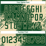 Custom Green Cream 3D Pattern Design Abstract Brush Stroke Performance T-Shirt