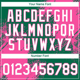 Custom Kelly Green White-Pink 3D Pattern Design Abstract Brush Stroke Performance T-Shirt