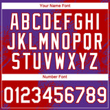 Custom Purple White-Red 3D Pattern Design Abstract Brush Stroke Performance T-Shirt