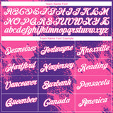 Custom Purple White-Pink 3D Pattern Design Abstract Brush Stroke Performance T-Shirt