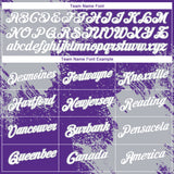 Custom Purple White-Gray 3D Pattern Design Abstract Brush Stroke Performance T-Shirt