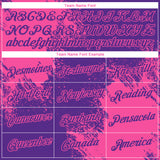 Custom Purple Pink 3D Pattern Design Abstract Brush Stroke Performance T-Shirt