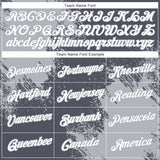 Custom Steel Gray White-Gray 3D Pattern Design Abstract Brush Stroke Performance T-Shirt