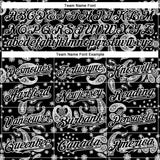 Custom Black White 3D Pattern Design Rave Party Ethnic Paisley Bandana Authentic Baseball Jersey