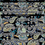 Custom Black White 3D Pattern Design Rave Party Ethnic Paisley Bandana Authentic Baseball Jersey