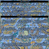 Custom Light Blue Black 3D Pattern Design Rave Party Ethnic Paisley Bandana Authentic Baseball Jersey