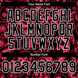 Custom Black Red-White 3D Pattern Design Rave Party Ethnic Paisley Bandana Authentic Baseball Jersey