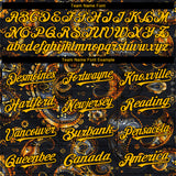 Custom Black Yellow 3D Pattern Design Rave Party Ethnic Paisley Bandana Authentic Baseball Jersey