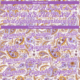 Custom White Medium Purple 3D Pattern Design Rave Party Ethnic Paisley Bandana Authentic Baseball Jersey