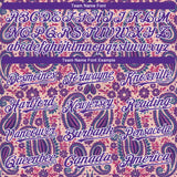 Custom Light Pink Purple-White 3D Pattern Design Rave Party Ethnic Paisley Bandana Authentic Baseball Jersey