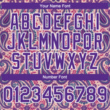 Custom Light Pink Purple-White 3D Pattern Design Rave Party Ethnic Paisley Bandana Authentic Baseball Jersey