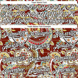 Custom Brown White-Black 3D Pattern Design Rave Party Ethnic Paisley Bandana Authentic Baseball Jersey