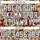 Custom Brown White-Black 3D Pattern Design Rave Party Ethnic Paisley Bandana Authentic Baseball Jersey