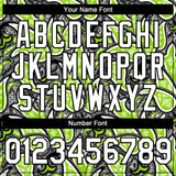 Custom Black White-Neon Green 3D Pattern Design Rave Party Ethnic Paisley Bandana Authentic Baseball Jersey