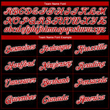 Custom Black Red-White 3D Pattern Design Gradient Style Twinkle Star Performance T-Shirt