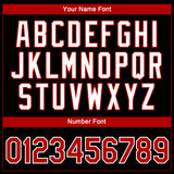 Custom Black Red-White 3D Pattern Design Gradient Style Twinkle Star Performance T-Shirt