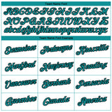 Custom White Teal-Black 3D Pattern Design Gradient Style Twinkle Star Performance T-Shirt