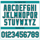 Custom White Teal-Black 3D Pattern Design Gradient Style Twinkle Star Performance T-Shirt