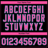 Custom Black Pink-Sky Blue 3D Pattern Design Gradient Style Twinkle Star Performance T-Shirt