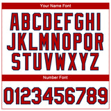 Custom White Red-Navy 3D Pattern Design Gradient Style Twinkle Star Performance T-Shirt