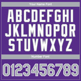 Custom Purple Gray-White 3D Pattern Design Gradient Style Twinkle Star Performance T-Shirt