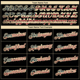 Custom Black Vintage USA Flag Crimson-Cream 3D Pattern Design Gradient Style Twinkle Star Performance T-Shirt