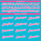 Custom Lakes Blue Pink-White 3D Pattern Design Gradient Style Twinkle Star Performance T-Shirt