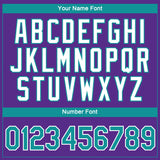 Custom Purple Teal-White 3D Pattern Design Gradient Style Twinkle Star Performance T-Shirt