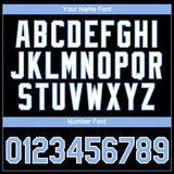 Custom Black Light Blue-White 3D Pattern Design Gradient Style Twinkle Star Performance T-Shirt