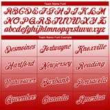 Custom White Red 3D Pattern Design Gradient Style Twinkle Star Performance T-Shirt