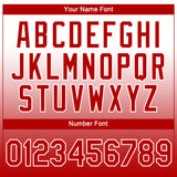 Custom White Red 3D Pattern Design Gradient Style Twinkle Star Performance T-Shirt