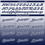 Custom White Navy 3D Pattern Design Gradient Style Twinkle Star Performance T-Shirt