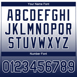 Custom White Navy 3D Pattern Design Gradient Style Twinkle Star Performance T-Shirt