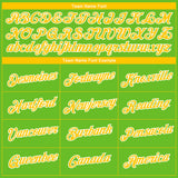 Custom Aurora Green Yellow-White 3D Pattern Design Gradient Style Twinkle Star Performance T-Shirt