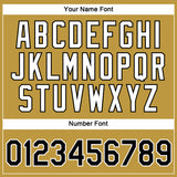 Custom Old Gold Black-White 3D Pattern Design Gradient Style Twinkle Star Performance T-Shirt