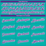 Custom Aqua Purple-White 3D Pattern Design Gradient Style Twinkle Star Performance T-Shirt