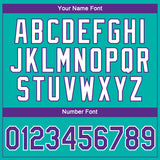 Custom Aqua Purple-White 3D Pattern Design Gradient Style Twinkle Star Performance T-Shirt